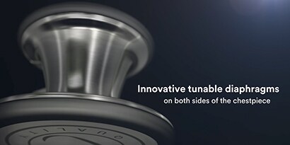 Innovative tunable diaphragms on both sides of the chestpiece.