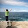 boy looking over ocean